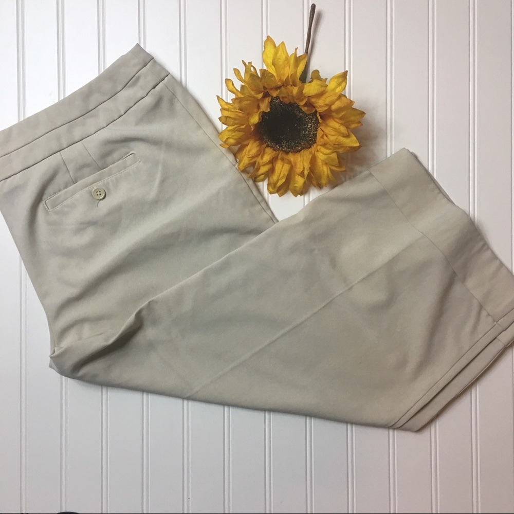 Dressy George khaki capris. Size 14